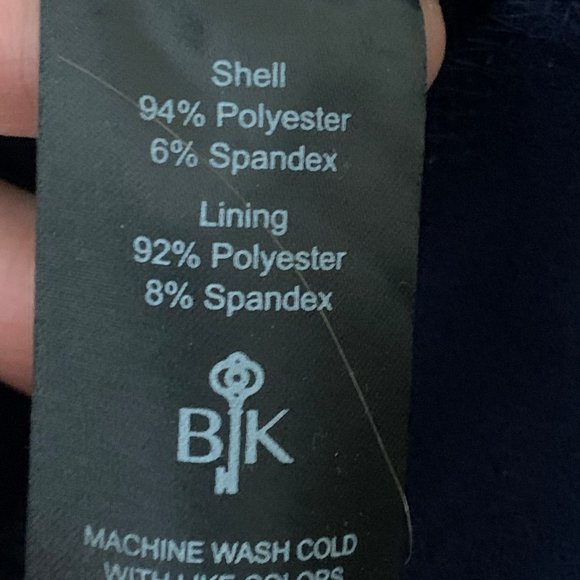 NWT BELYN KEY Skirt Size XL Ink Blue Oxford Tennis Golf Skort Pull-On Style - Picture 7 of 7